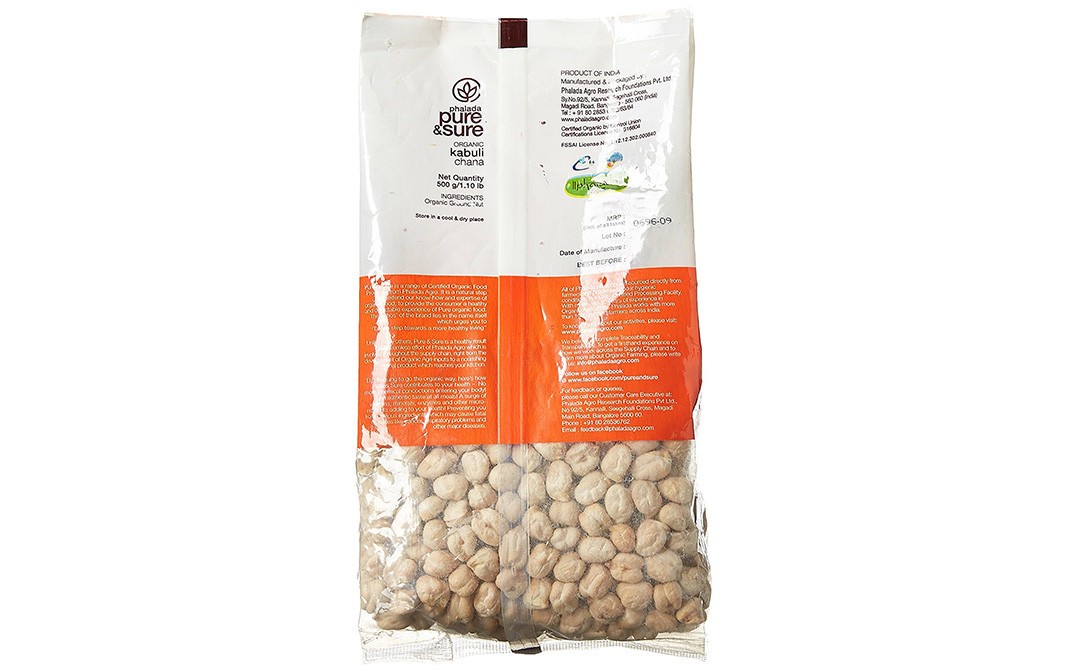 Pure & Sure Organic Kabuli Chana    Pack  500 grams